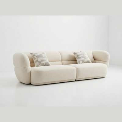 Modern Luxe 4-Seater Curved Sofa