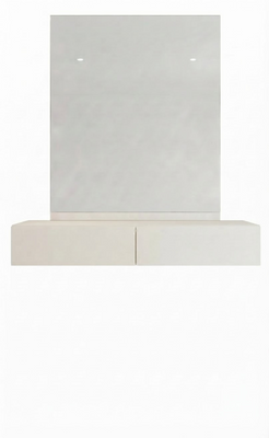 Custom Floating Vanity with Square Mirror