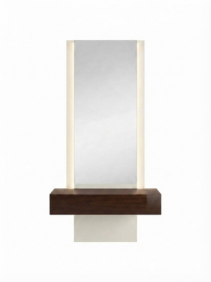 Custom Made Wall-Mounted Vanity Mirror with Floating Shelf