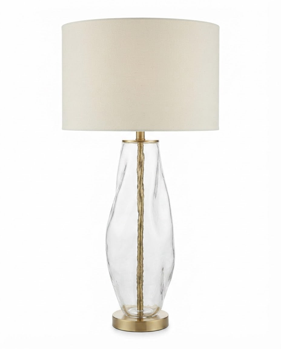 Modern Luxe Twisted Glass Table Lamp