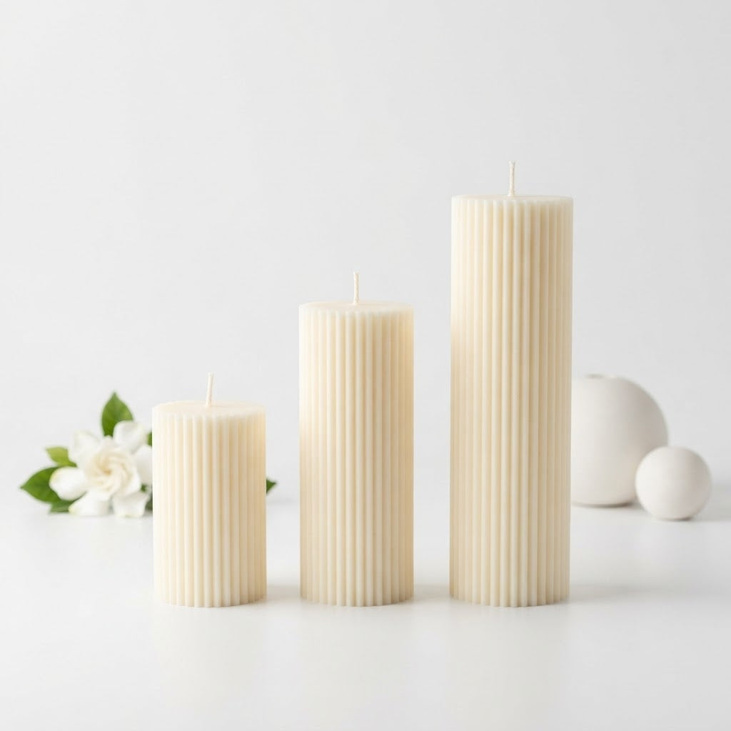 The Lumière Ribbed Candle Collection