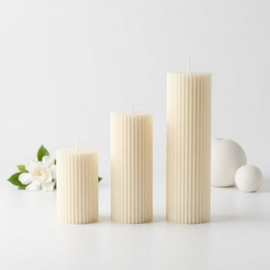 The Lumière Ribbed Candle Collection