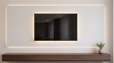 Custom Floating TV Unit with Backlit Panel